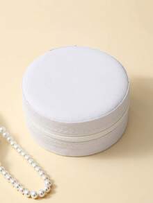 Round Portable Travel Jewelry Box, Multifunctional Dust‑Proof Jewelry Storage Case For Necklaces, Rings, Earrings & Studs - Multicolor - View 10