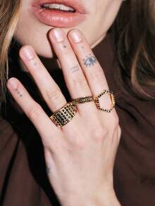 Noxbound Bohemian Vintage Old Money Wind Ring Combination - Ancient gold - View 7