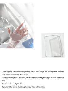 1pc Transparent Protective Case, Shockproof, Full Coverage Shell, Silicone Soft Case, Suitable For Kindle Paperwhite 11th Gen 2021/Kindle Paperwhite 12th Gen 2024/Kindle (11th Gen-2024 Model), Clara Color/Black & White - Multicolor - View 2
