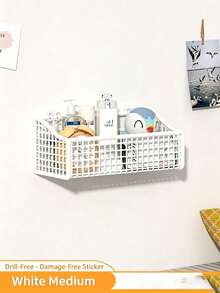 Metal Mesh Makeup Organizer, Large Capacity Vanity Countertop Cosmetic Storage Basket, Multi‑Compartment Skincare Display Rack - Multicolor - View 9