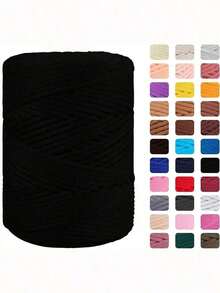 1Roll Lightweight Nylon Rope, Hollow Braided Yarn, Soft Matte Ice Silk Texture, Suitable For Diy Crochet And Knitting, Ideal For Making Hats, Bags And Handmade Crafts, Character Accessories - Multicolor - View 14