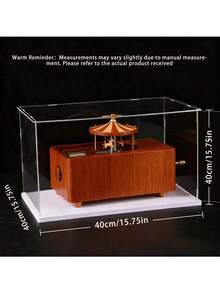 1pc Premium Transparent Acrylic Display Case - Elegant Collectible Storage Solution, Detachable Acrylic Display Box, Dust-Proof Display Box, Ideal For Small Figurines, Action Figures, Collectibles, Etc., Multiple Sizes Available, White Base - White - View 2