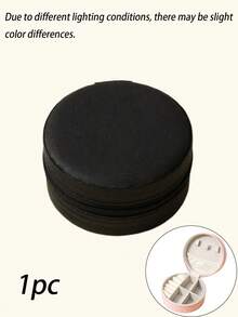 Round Portable Travel Jewelry Box, Multifunctional Dust‑Proof Jewelry Storage Case For Necklaces, Rings, Earrings & Studs - Multicolor - View 18