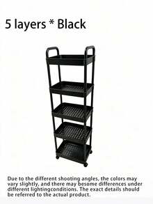1pc Multi‑Layer Movable Storage Cart, Durable Plastic Rolling Organizer, Wheeled Utility Cart For Kitchen, Bathroom, Bedroom, Dorm & Office, Pantry Countertop Tidying, Toys, Books & Beauty Supplies, Ideal Holiday & Housewarming Household Sorting Gift - multicolor - View 13