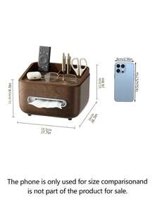 Multi-Functional Home Bedside Cabinet For Tissue Box, Tissue Paper, Remote Control, And Tabletop Paper Towel Storage In Bedroom And Living Room - Multicolor - View 3
