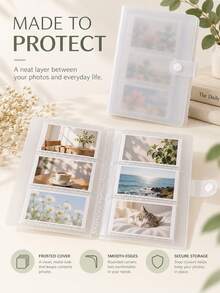 Haus Hana 1pc Instant Photo, Clear Card & Postcard Album, Ticket Collection Book For Movie & Train Tickets, K-Pop Photocard Binder - multicolor - View 3