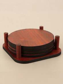 5PCS Standard Size Creative Mini Table Shaped Coaster Set Heat Resistant Non Slip Scratch Proof Durable Easy Clean Stackable Decorative Tabletop Protector For Home Office Desk Drink Mat Essential Gift Idea - Multicolor - View 8