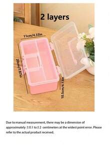 2 Layers Large Capacity Transparent Plastic Folding Tool Organizer Box Waterproof Portable Storage With Handle For Home And Garage Character Organizer Storage Back To School Home Decor - Multicolor - View 10