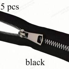 5pcs Single-Pull Double-Pull Closed-End Metal Zippers #5 In Multiple Colors, Tailoring And Sewing Craft - Closed End, Single-Pull And Double-Pull Brass Sliders, Suitable For Jackets And Handicrafts - Black, Gold, Silver Gray - 5# Metal - View 40