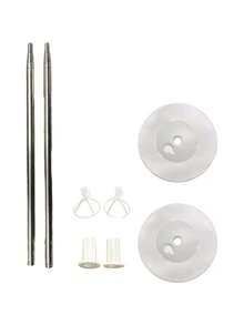 2/4 Set Balloon Column Stand Kit For Floor Balloon Arch Stands, Height Adjustable Balloon Tower Pillar With Bases Reusable Metal Telescopic Design For Graduation, Wedding, Birthday Party Decoration - White - View 8