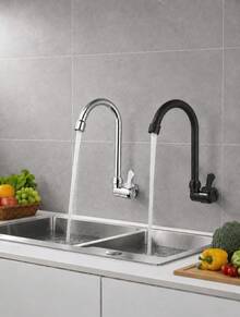 Matte Black Wide Spray Shower Faucet, Waterfall Sink Tap, 3-Hole Mount Double Handle Modern Vanity Faucet With Pop-Up Drain Assembly & Supply Hoses, 8 Inch - A - View 6