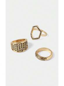 Noxbound Bohemian Vintage Old Money Wind Ring Combination - Ancient gold - View 2