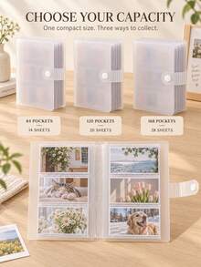 Haus Hana 1pc Instant Photo, Clear Card & Postcard Album, Ticket Collection Book For Movie & Train Tickets, K-Pop Photocard Binder - multicolor - View 4