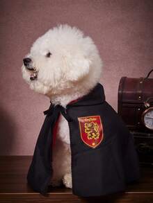 HARRY POTTER X PETSIN 1件貓狗通用寵物披風，印花繫帶連帽斗篷，巫師魔法Cos披風，學院風小狗外套，適合萬聖節、主題派對Cosplay、寵物攝影 - 混合色 - 查看 8