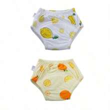 Sweet Fruit And Vegetable Pattern Baby Training Diapers, Thickened Absorbent Inner, Infant And Toddler Toilet Practice Can Be Repeated To Clean Diaper - Multicolor - View 28