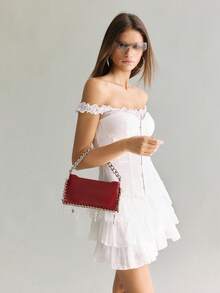 Viva Strut Burgundy Pendant, Sweet And Cool Underarm Bag, Messenger Bag. - Burgundy - View 11
