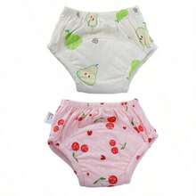 Sweet Fruit And Vegetable Pattern Baby Training Diapers, Thickened Absorbent Inner, Infant And Toddler Toilet Practice Can Be Repeated To Clean Diaper - Multicolor - View 13