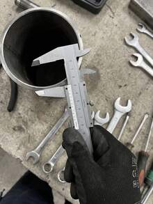 1 st skjutmått i rostfritt stål, precisionsmätverktyg för DIY-projekt, batterifritt, manuellt mätverktyg utan laddning - Silver - Visa 3