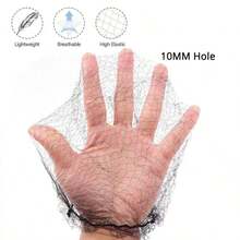 20pcs 10mm Black Nylon Invisible Hair Nets | Disposable Braided Mesh For Styling And Protection, 18/24 Inch Size - Unisex, Durable And Snug Fit - View 4