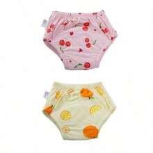 Sweet Fruit And Vegetable Pattern Baby Training Diapers, Thickened Absorbent Inner, Infant And Toddler Toilet Practice Can Be Repeated To Clean Diaper - Multicolor - View 42