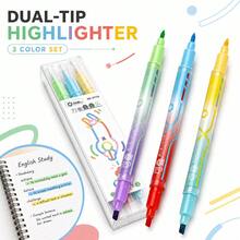 High-Capacity, Dual-Tip Highlighter With Smudge-Proof Ink-Perfect For Layering Colors, Highlighting Notes, And Decorating Journals; Features A Stylish Design. - Stackable Highlighter - View 1