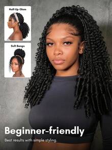 QUICK WEAR Curly Ponytail 100% Human Hair Black Claw Clip Ponytail Clip On Ponytail Deep Burmese Curly Ponytail Hair Piece Claw Long Wavy Ponytail Extension Curly Pony Tail Clip In Hair Extensions Drawstring Ponytail Extension For Women - Natural Black - View 2