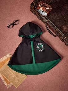 HARRY POTTER X PETSIN 1 Piece Of Pet Hooded Cloak, Wizard Magic Robe, Cat And Dog Universal Clothes, Small And Medium-Sized Dog Tie Up Printed Cos Cloak Jacket, Suitable For Theme Parties, Halloween Cosplay, Pet Photography - Multicolor - View 3
