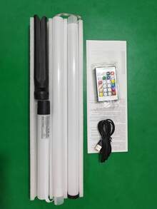 1 Piece Of 103cm Foldable RGB Corner Light, Space Saving Multi Scene Ambient Light, ABS Lamp Body And Detachable Plastic Tripod, Including USB Cable And Remote Control, For Rent, Dormitory, Bedside Desktop Decoration - Multicolor - View 5