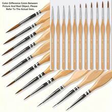 11 Pcs [Mini Painting] Detail Brush Set, Fine Tip Brushes | For Miniature Painting, Acrylic, Watercolor, Oil Painting, Model, Handicraft, Line Drawing - Universal Credit - View 6