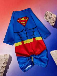 SUPERMAN X PETSIN 1pc Print Pet Jumpsuit Breathable, Soft, Comfortable, And Anti Shedding Pet Clothing - Multicolor - View 2