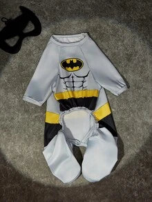 Batman X PETSIN 1件印花寵物連身衣 透氣柔軟舒適 防掉毛寵物套裝 - 彩色 - 查看 7