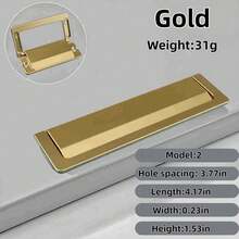 Gold Concealed Aluminum Handles, Suitable For Drawers, Cabinets, Furniture And Shoe Racks - gold - View 11