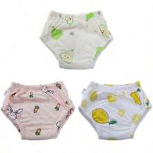 Sweet Fruit And Vegetable Pattern Baby Training Diapers, Thickened Absorbent Inner, Infant And Toddler Toilet Practice Can Be Repeated To Clean Diaper - Multicolor - View 73