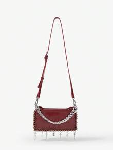 Viva Strut Burgundy Pendant, Sweet And Cool Underarm Bag, Messenger Bag. - Burgundy - View 4