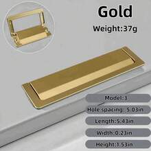Gold Concealed Aluminum Handles, Suitable For Drawers, Cabinets, Furniture And Shoe Racks - gold - View 5