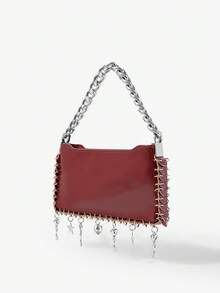 Viva Strut Burgundy Pendant, Sweet And Cool Underarm Bag, Messenger Bag. - Burgundy - View 3