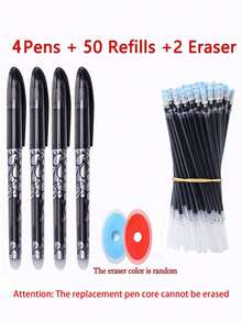 56-Pack Gel Pens Set With Refills, Smooth Writing Quick-Dry Ink Pens For School Supplies, Back To School Student Writing Essentials (Pen Refills Are Non Erasable) - Multicolor - View 13