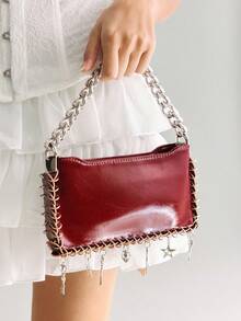 Viva Strut Burgundy Pendant, Sweet And Cool Underarm Bag, Messenger Bag. - Burgundy - View 1