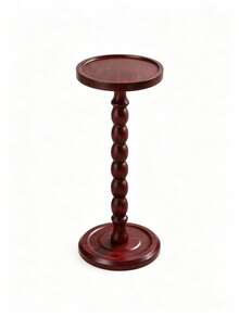 1PC Small Round Side Table Natural Wood Grain Retro Style Solid Wood Base Sturdy Durable Coffee Accent Table For Living Room Bedroom Office Home Decor Must Have - Multicolor - View 10