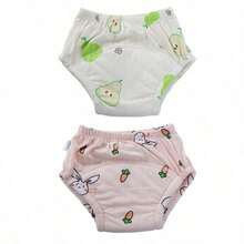 Sweet Fruit And Vegetable Pattern Baby Training Diapers, Thickened Absorbent Inner, Infant And Toddler Toilet Practice Can Be Repeated To Clean Diaper - Multicolor - View 79