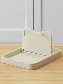 SHEIN Kitchen And Household Countertop Foldable Creative Cat Ear Pot Lid Rack - Black - View 12