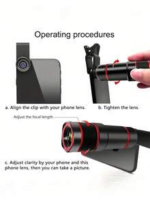 1PC HighDefinition Telephoto Lens With Optical For Smartphone Universal Clip On Long Range Zoom For Travel Concert Sports Photography MustHave - A - View 5