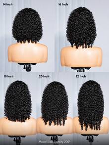 QUICK WEAR Curly Ponytail 100% Human Hair Black Claw Clip Ponytail Clip On Ponytail Deep Burmese Curly Ponytail Hair Piece Claw Long Wavy Ponytail Extension Curly Pony Tail Clip In Hair Extensions Drawstring Ponytail Extension For Women - Natural Black - View 5