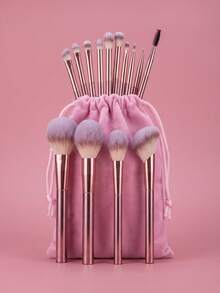 2/15PCS Makeup Brush Sets Premium Synthetic Hair Eyeshadow Blending Brush Sets Cosmetics Tools - Multicolor - View 5