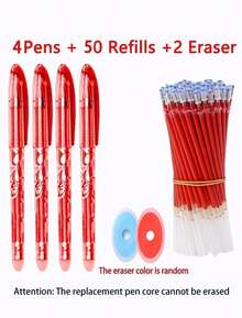 56-Pack Gel Pens Set With Refills, Smooth Writing Quick-Dry Ink Pens For School Supplies, Back To School Student Writing Essentials (Pen Refills Are Non Erasable) - Multicolor - View 12