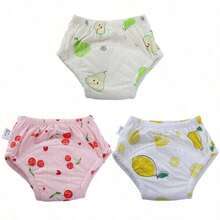 Sweet Fruit And Vegetable Pattern Baby Training Diapers, Thickened Absorbent Inner, Infant And Toddler Toilet Practice Can Be Repeated To Clean Diaper - Multicolor - View 15