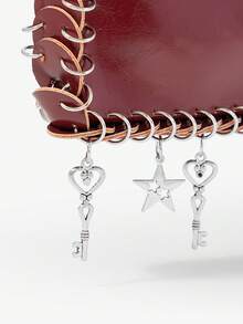 Viva Strut Burgundy Pendant, Sweet And Cool Underarm Bag, Messenger Bag. - Burgundy - View 6