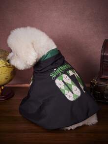 HARRY POTTER X PETSIN 1 Piece Of Pet Hooded Cloak, Wizard Magic Robe, Cat And Dog Universal Clothes, Small And Medium-Sized Dog Tie Up Printed Cos Cloak Jacket, Suitable For Theme Parties, Halloween Cosplay, Pet Photography - Multicolor - View 9