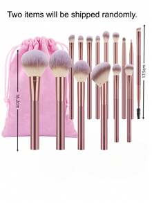 2/15PCS Makeup Brush Sets Premium Synthetic Hair Eyeshadow Blending Brush Sets Cosmetics Tools - Multicolor - View 10