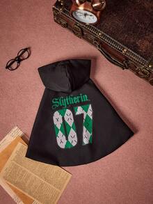 HARRY POTTER X PETSIN 1 Piece Of Pet Hooded Cloak, Wizard Magic Robe, Cat And Dog Universal Clothes, Small And Medium-Sized Dog Tie Up Printed Cos Cloak Jacket, Suitable For Theme Parties, Halloween Cosplay, Pet Photography - Multicolor - View 4